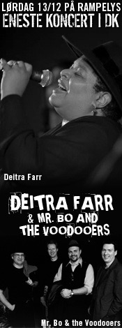 billedcollage med deitra farr with Mr. bo and the voodooers
